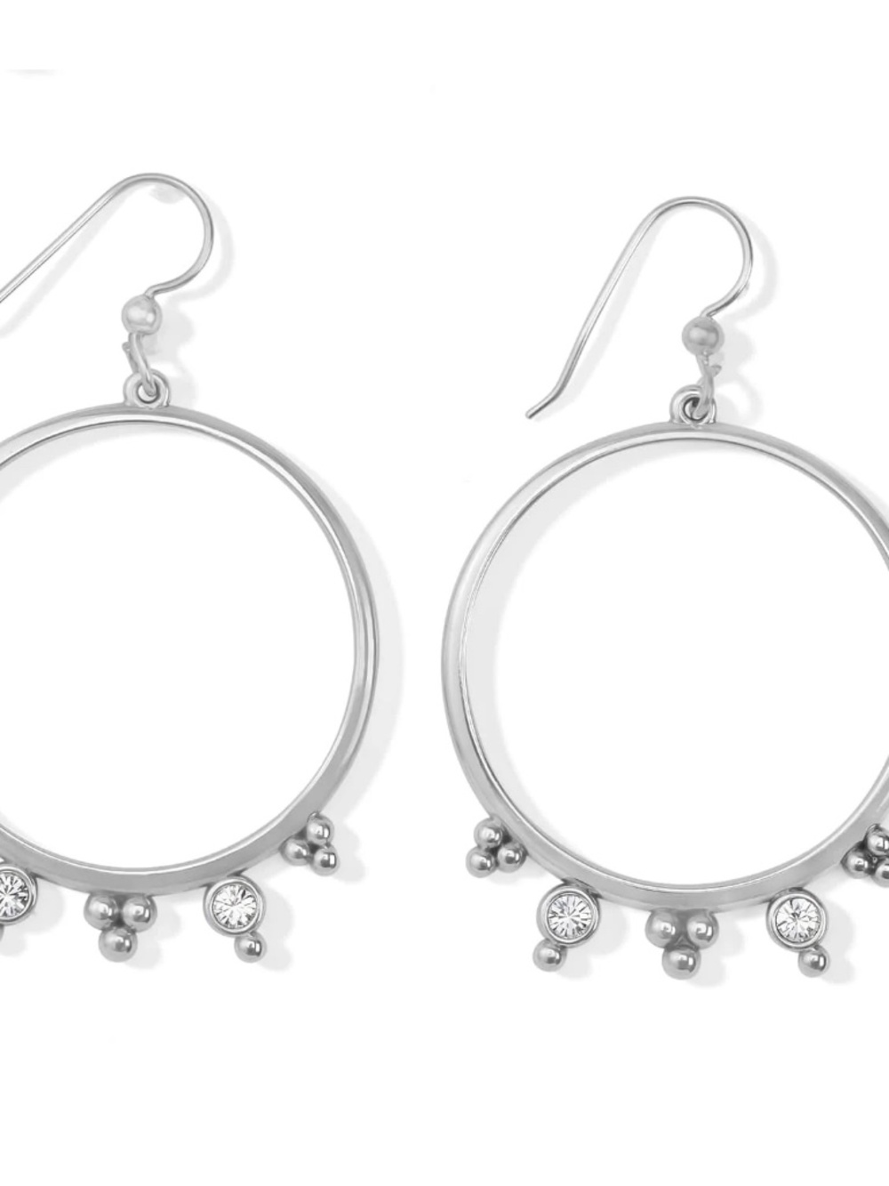 NWT Brighton Twinkle Granulation Round French Wire Earrings
